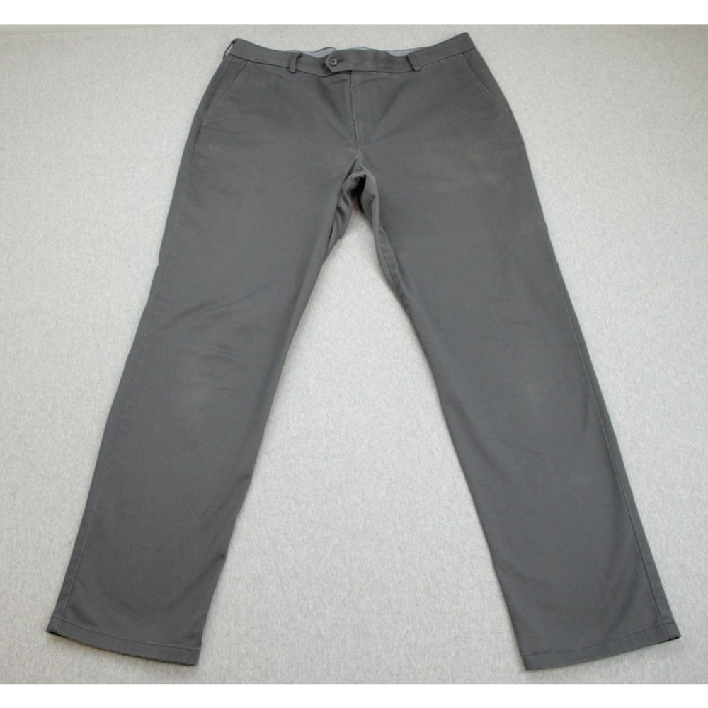 Charles Tyrwhitt Pants Men 36 x 32 Gray‎ Cotton Blend Stretch Classic Non-Iron